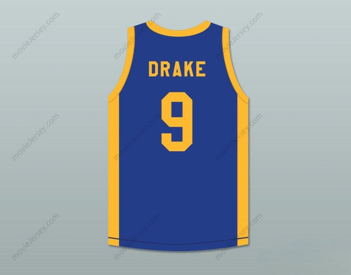CUSTOM ANY Name Number DRAKE 9 DEGRASSI COMMUNITY SCHOOL PANTHERS HOME BASKETBALL JERSEY WITH PATCH Top Stitched S-6XL
