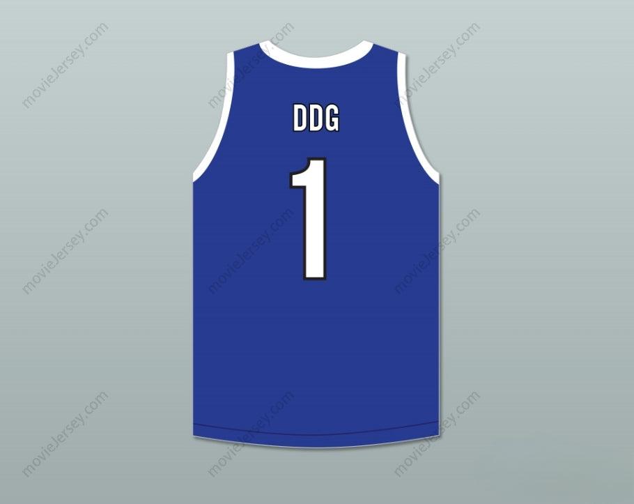 CUSTOM ANY Name Number DDG 1 ACE FAMILY CHARITY BLUE BASKETBALL JERSEY Top Stitched S-6XL