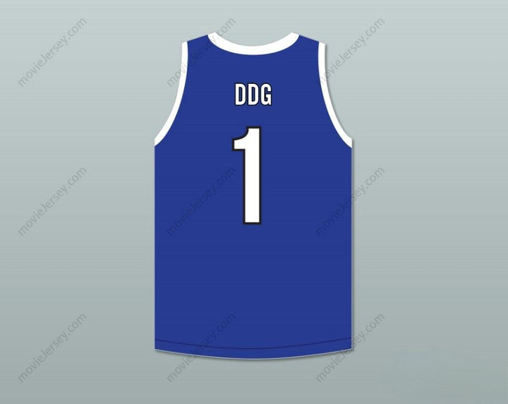 CUSTOM ANY Name Number DDG 1 ACE FAMILY CHARITY BLUE BASKETBALL JERSEY Top Stitched S-6XL