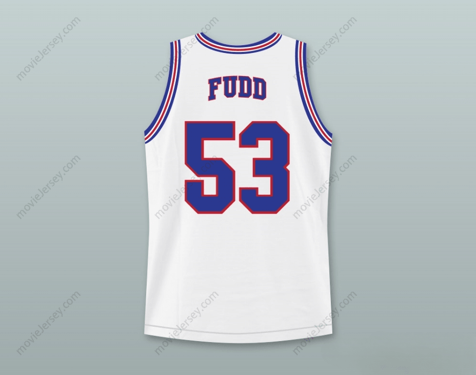 CUSTOM ANY Name Number SPACE JAM ELMER FUDD 53 TUNE SQUAD BASKETBALL JERSEY WITH ELMER FUDD PATCH Top Stitched S-6XL