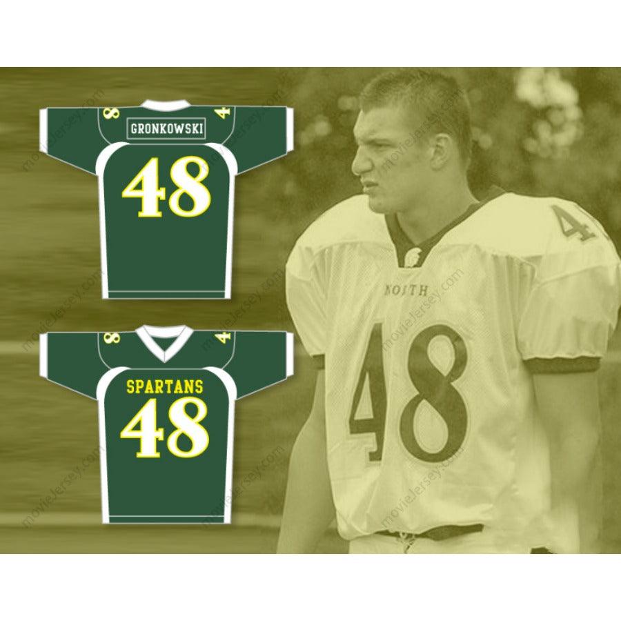 CUSTOM SPARTANS ROB GRONKOWSKI 48 HIGH SCHOOL FOOTBALL JERSEY Top Stitched S-6XL