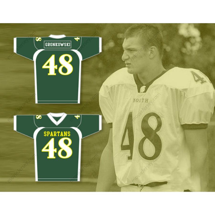 CUSTOM SPARTANS ROB GRONKOWSKI 48 HIGH SCHOOL FOOTBALL JERSEY Top Stitched S-6XL