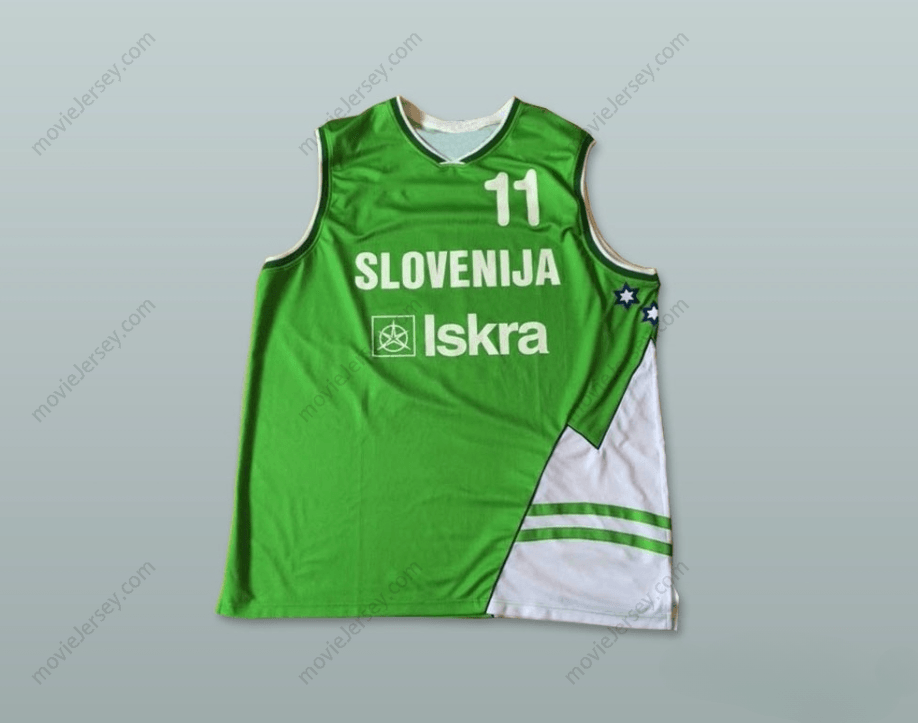 CUSTOM ANY Name Number SLOVENIJA 11 NATIONAL TEAM GREEN BASKETBALL JERSEY Top Stitched S-6XL