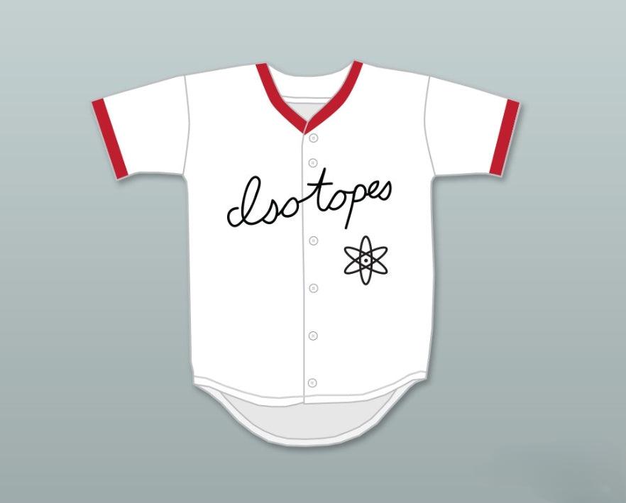 Custom Any Name Number HOMER SIMPSON 20  ISOTOPES BUTTON DOWN BASEBALL JERSEY Top Stitched S-6XL