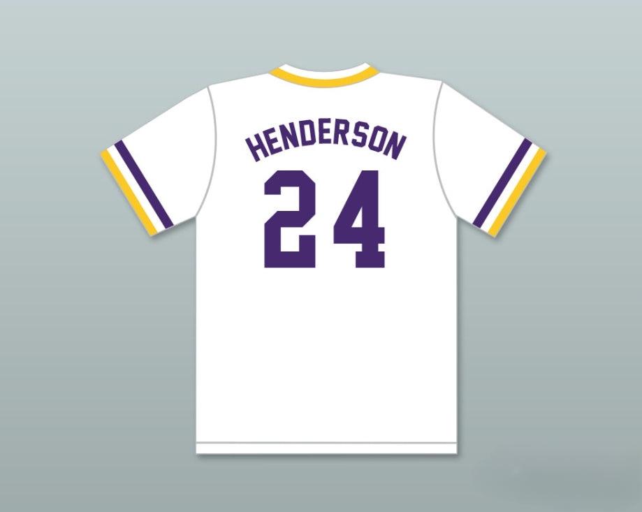 Custom Any Name Number RICKY HENDERSON 24  TECHNICAL HIGH SCHOOL BULLDOGS WHITE BASEBALL JERSEY 2 Top Stitched S-6XL