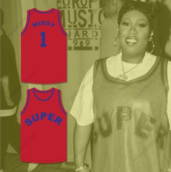 CUSTOM ANY Name Number MISSY 'MISDEMEANOR' ELLIOTT 1 SUPER RED BASKETBALL JERSEY Top Stitched S-6XL