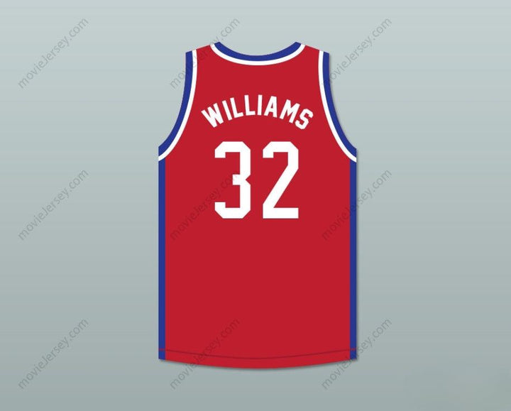 CUSTOM ANY Name Number HERB WILLIAMS 32 LARRY'S GAME RED BASKETBALL JERSEY 1988 CHARITY EVENT Top Stitched S-6XL