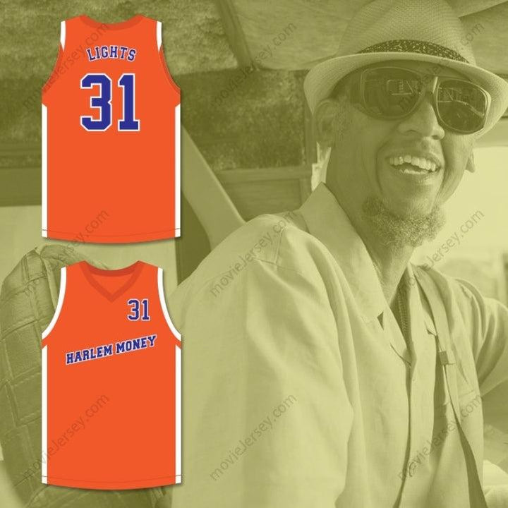 CUSTOM ANY Name Number LIGHTS 31 HARLEM MONEY BASKETBALL JERSEY UNCLE DREW Top Stitched S-6XL