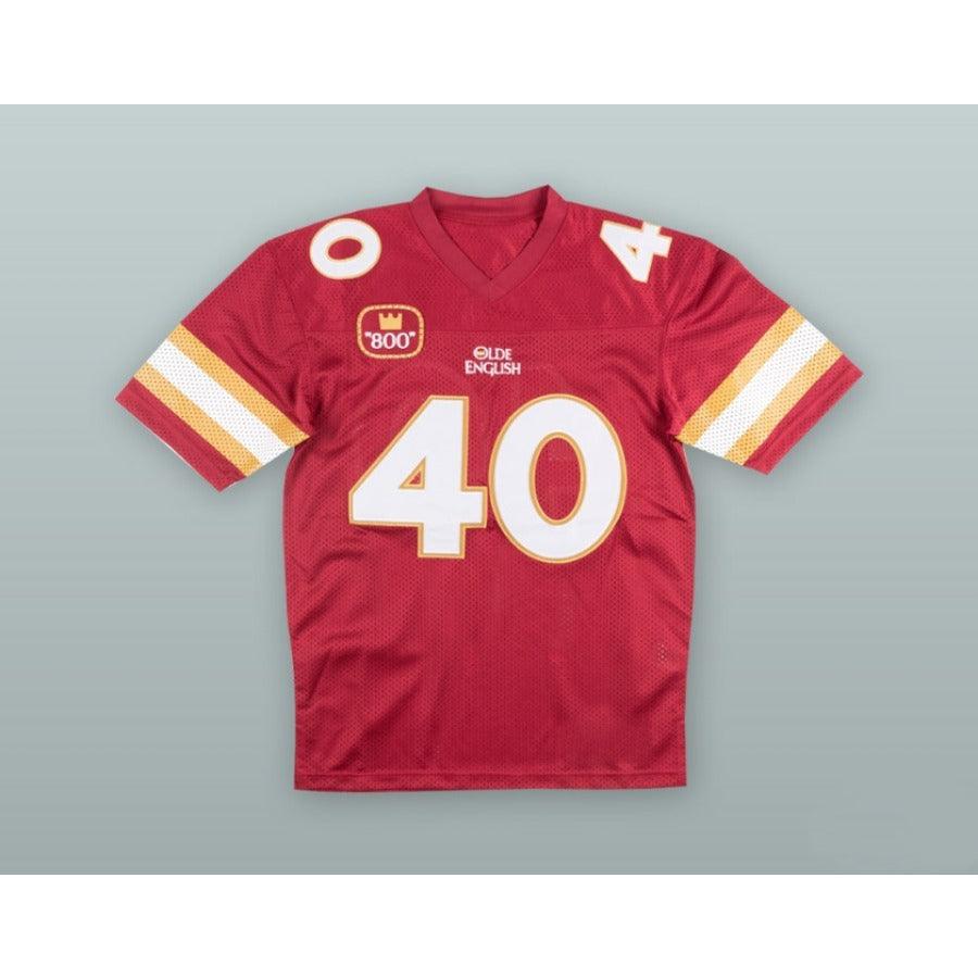 CUSTOM ANY Name Number OLDE ENGLISH 800 MALT LIQUOR 40 RED Football Jersey Top Stitched S-6XL