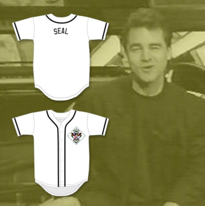 Custom Any Name Number VJ KEVIN SEAL SALAMANDERS BASEBALL JERSEY 1ST ANNUAL ROCK N' JOCK DIAMOND DERBY 1990 Top Stitched S-6XL
