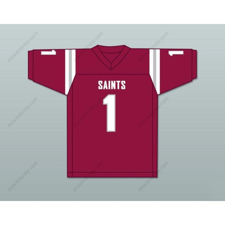 CUSTOM ANY Name MAROON JOHN METCHIE III 1 ST. JAMES SCHOOL SAINTS Football Jersey Top Stitched S-6XL