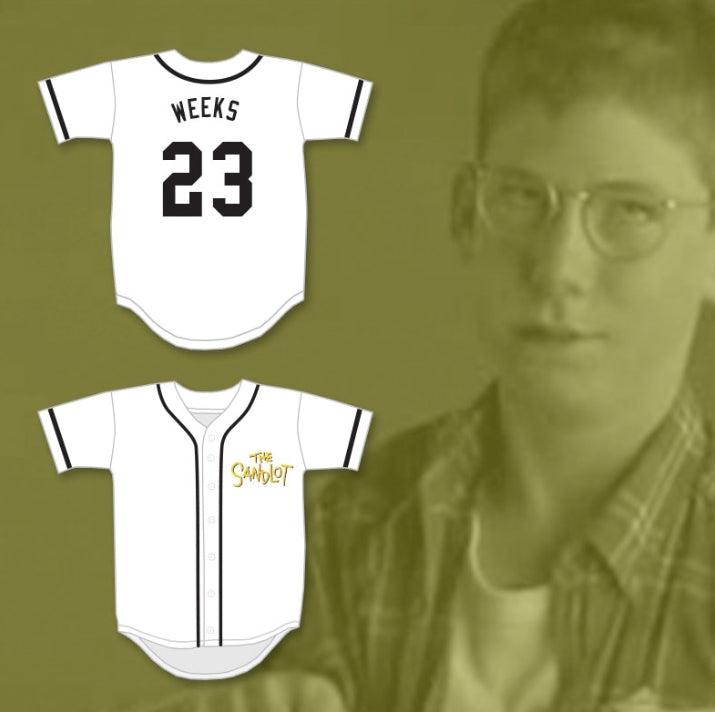 Custom Any Name Number BERTRAM WEEKS 23 BASEBALL JERSEY THE SANDLOT Top Stitched S-6XL