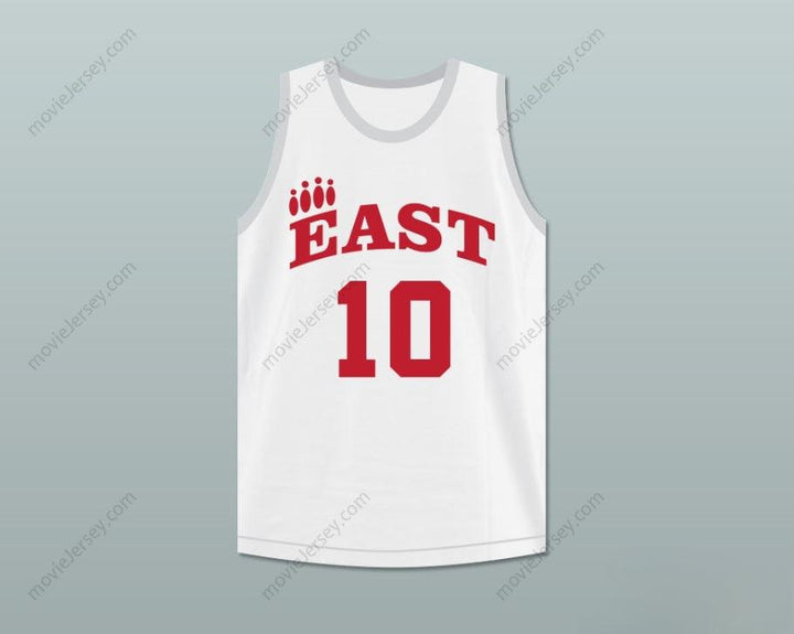 CUSTOM ANY Name Number TROY BOLTON 10 EAST HIGH SCHOOL WILDCATS WHITE PRACTICE BASKETBALL JERSEY Top Stitched S-6XL