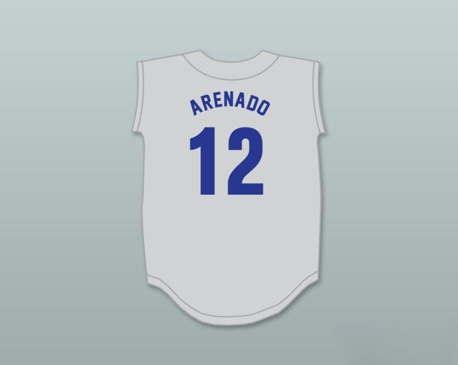 Custom Any Name Number NOLAN ARENADO 12 EL TORO HIGH SCHOOL CHARGERS GRAY BASEBALL JERSEY 2 Top Stitched S-6XL