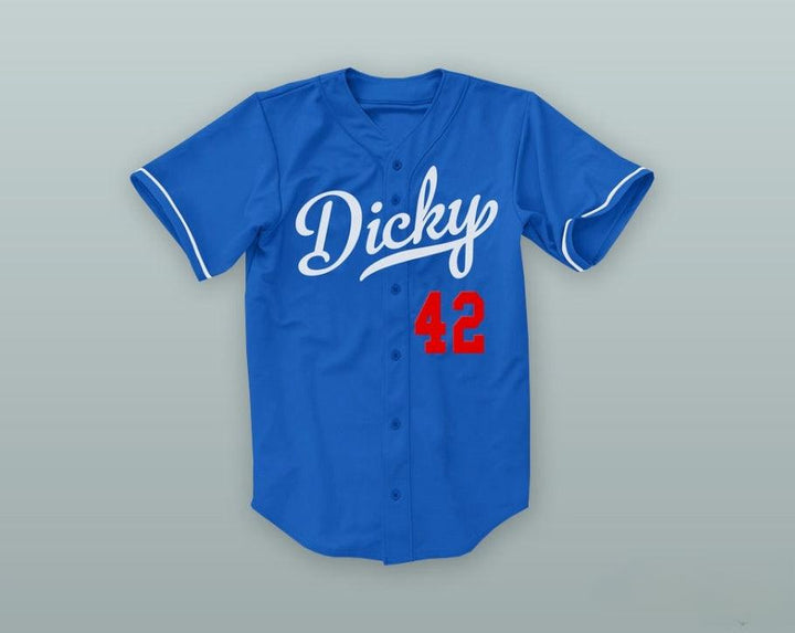 Custom Any Name Number LIL DICKY 42 BLUE BASEBALL JERSEY Top Stitched S-6XL