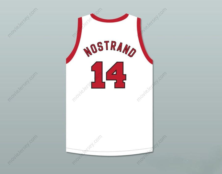 CUSTOM ANY Name Number GEORGE NOSTRAND 14 PROVIDENCE STEAMROLLERS WHITE BASKETBALL JERSEY WITH PATCH 2 Top Stitched S-6XL