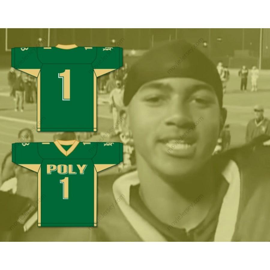 CUSTOM ANY Name Number DESEAN JACKSON 1 LONG BEACH POLYTECHNIC HIGH SCHOOL JACKRABBITS Football Jersey Top Stitched S-6XL