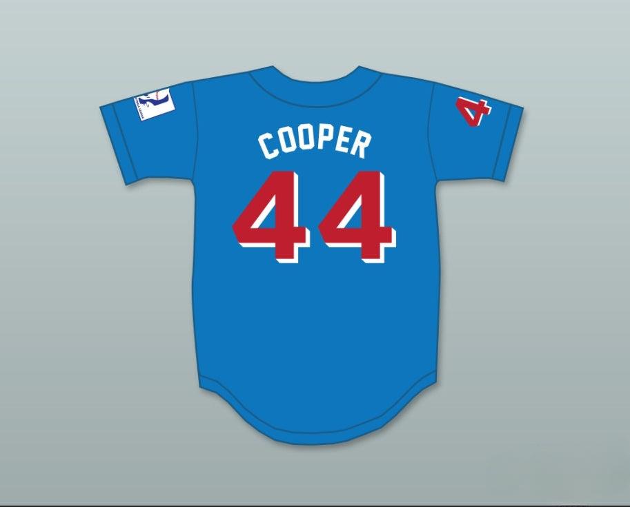 Custom Any Name Number JOE COOPER 44  BEERS BASEKETBALL BLUE BASEBALL JERSEY Top Stitched S-6XL