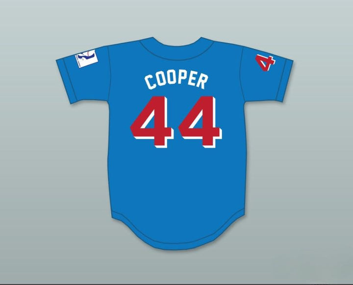 Custom Any Name Number JOE COOPER 44  BEERS BASEKETBALL BLUE BASEBALL JERSEY Top Stitched S-6XL