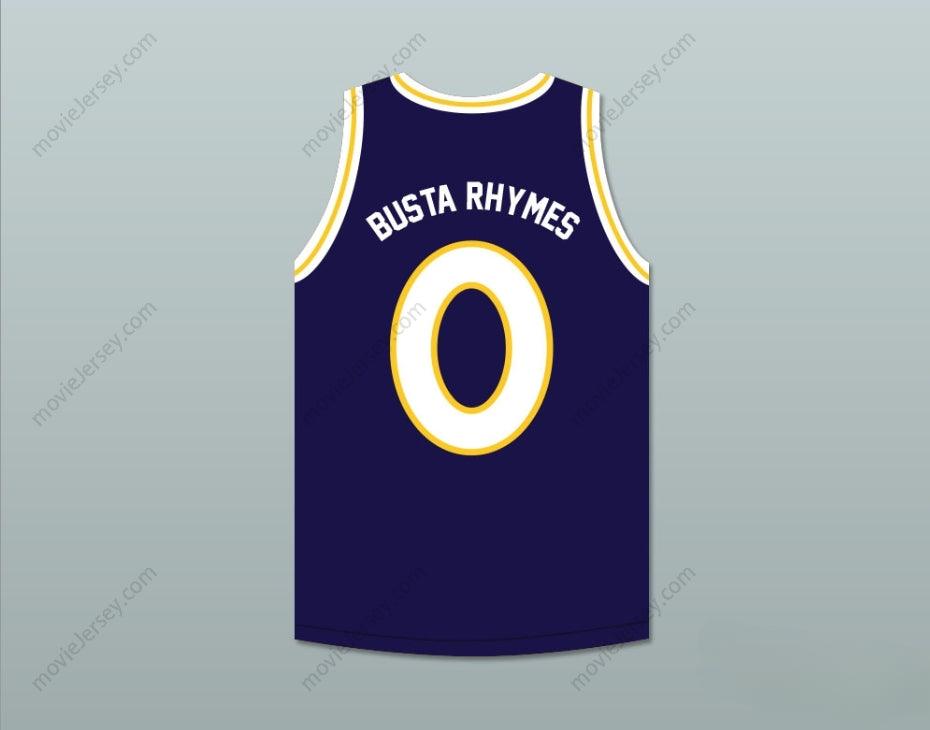 CUSTOM ANY Name Number BUSTA RHYMES 0 MONSTARS DARK BLUE BASKETBALL JERSEY HIT EM HIGH Top Stitched S-6XL