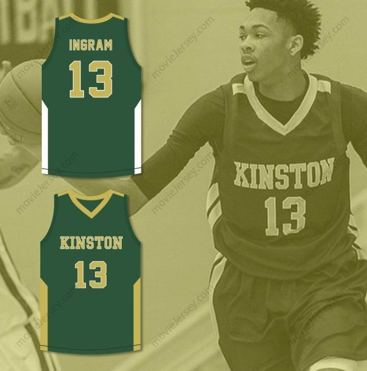 CUSTOM ANY Name Number BRANDON INGRAM 13  HIGH SCHOOL GREEN BASKETBALL JERSEY Top Stitched S-6XL