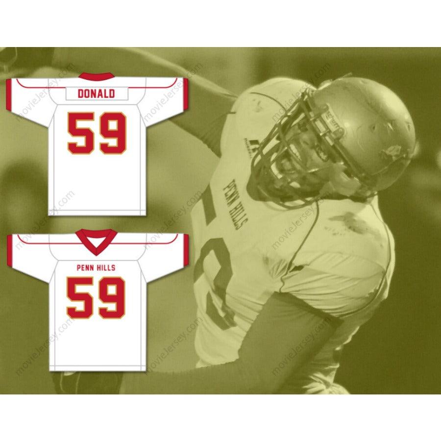 CUSTOM ANY Name Number AARON DONALD 59 PENN HILLS HIGH SCHOOL INDIANS Football Jersey Top Stitched S-6XL