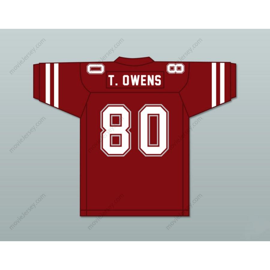 CUSTOM ANY Name Number TERRELL OWENS 80 BENJAMIN RUSSELL HIGH SCHOOL WILDCATS Football Jersey Top Stitched S-6XL