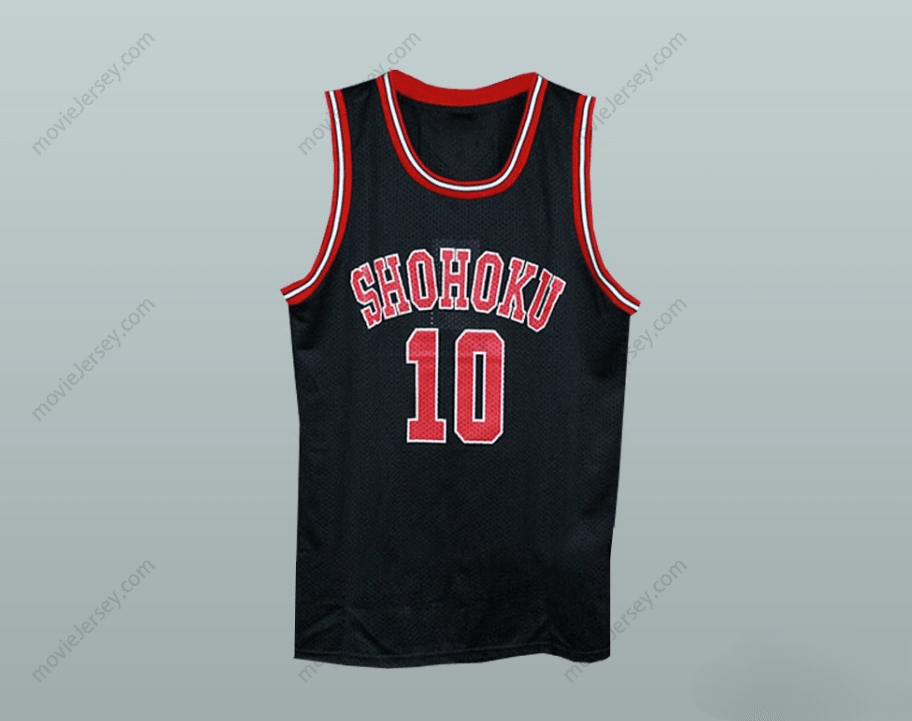 CUSTOM ANY Name Number SLAM DUNK SHOHOKU 10 SAKURAGI HANAMICHI BASKETBALL JERSEY MANGA Top Stitched S-6XL