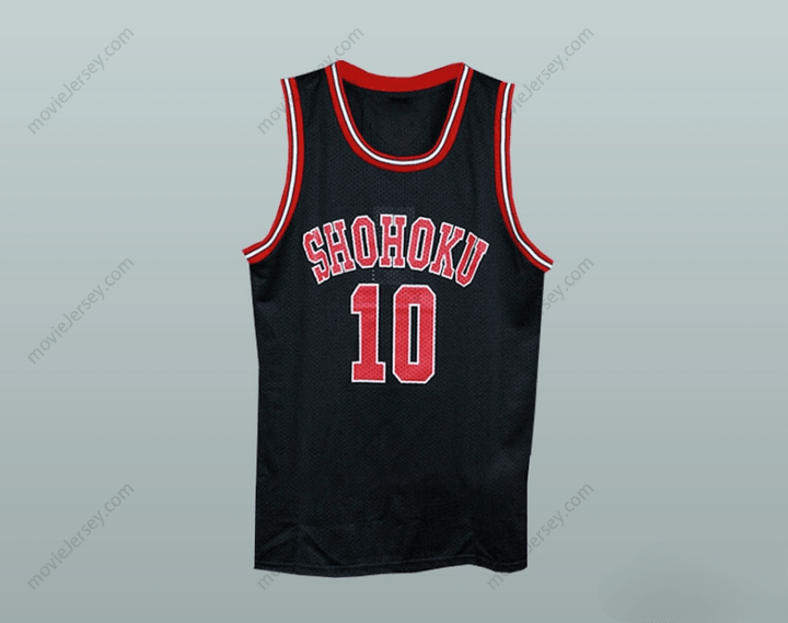 CUSTOM ANY Name Number SLAM DUNK SHOHOKU 10 SAKURAGI HANAMICHI BASKETBALL JERSEY MANGA Top Stitched S-6XL