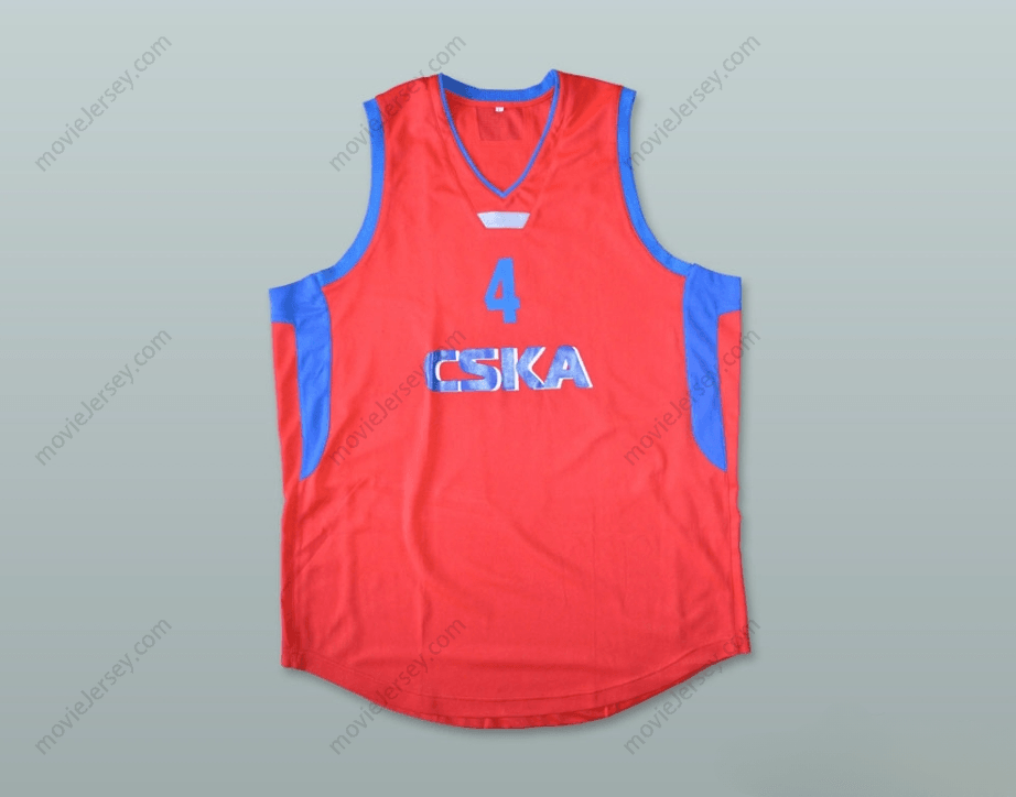 CUSTOM ANY Name Number THEO PAPALOUKAS 4 CSKA MOSCOW BASKETBALL JERSEY Top Stitched S-6XL