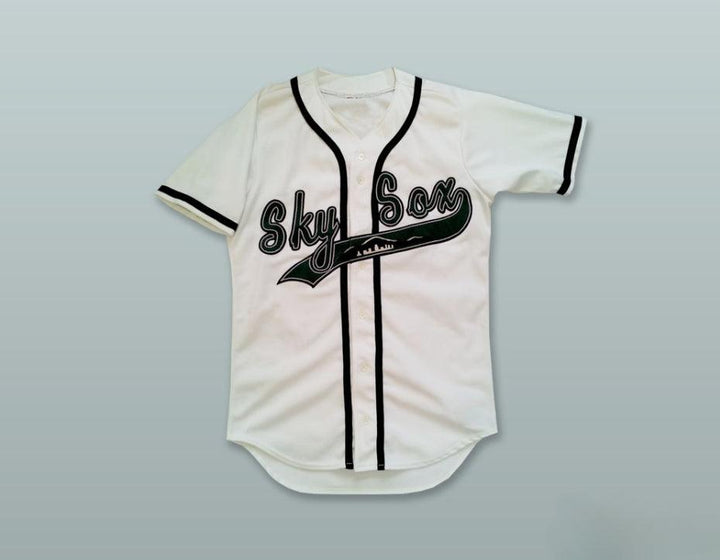 Custom Any Name Number COLORADO SPRINGS SKY SOX WHITE BUTTON DOWN BASEBALL JERSEY Top Stitched S-6XL