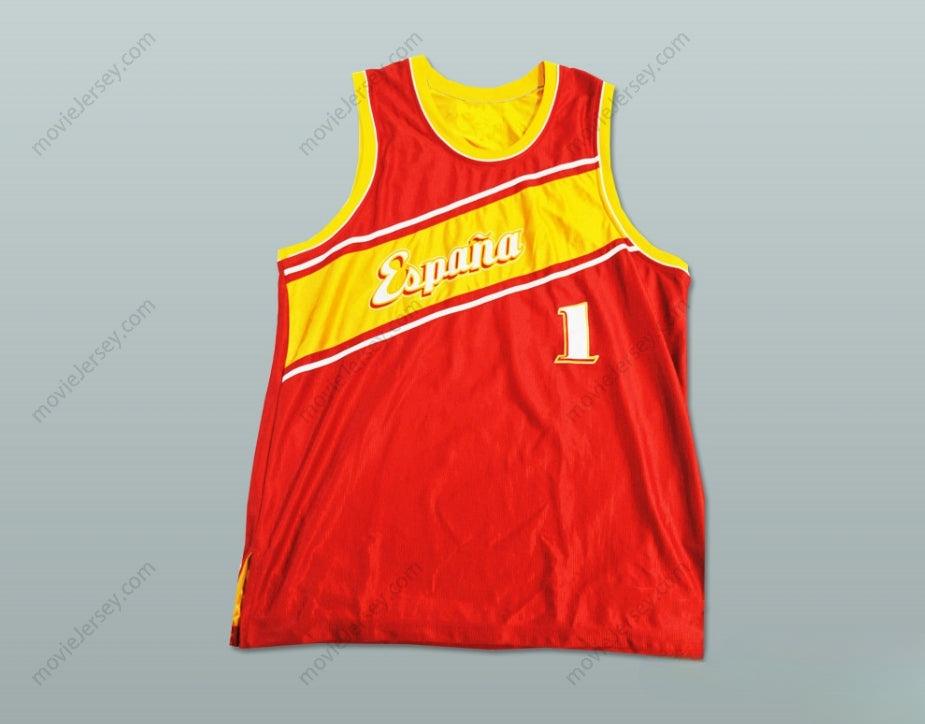 CUSTOM ANY Name Number ESPANA BASKETBALL JERSEY ANY PLAYER OR NUMBER STITCH SEWN Top Stitched S-6XL