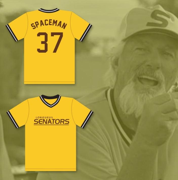 Custom Any Name Number BILL 'SPACEMAN' LEE 37 LONGUEUIL SENATORS BEER LEAGUE BASEBALL JERSEY SPACEMAN Top Stitched S-6XL