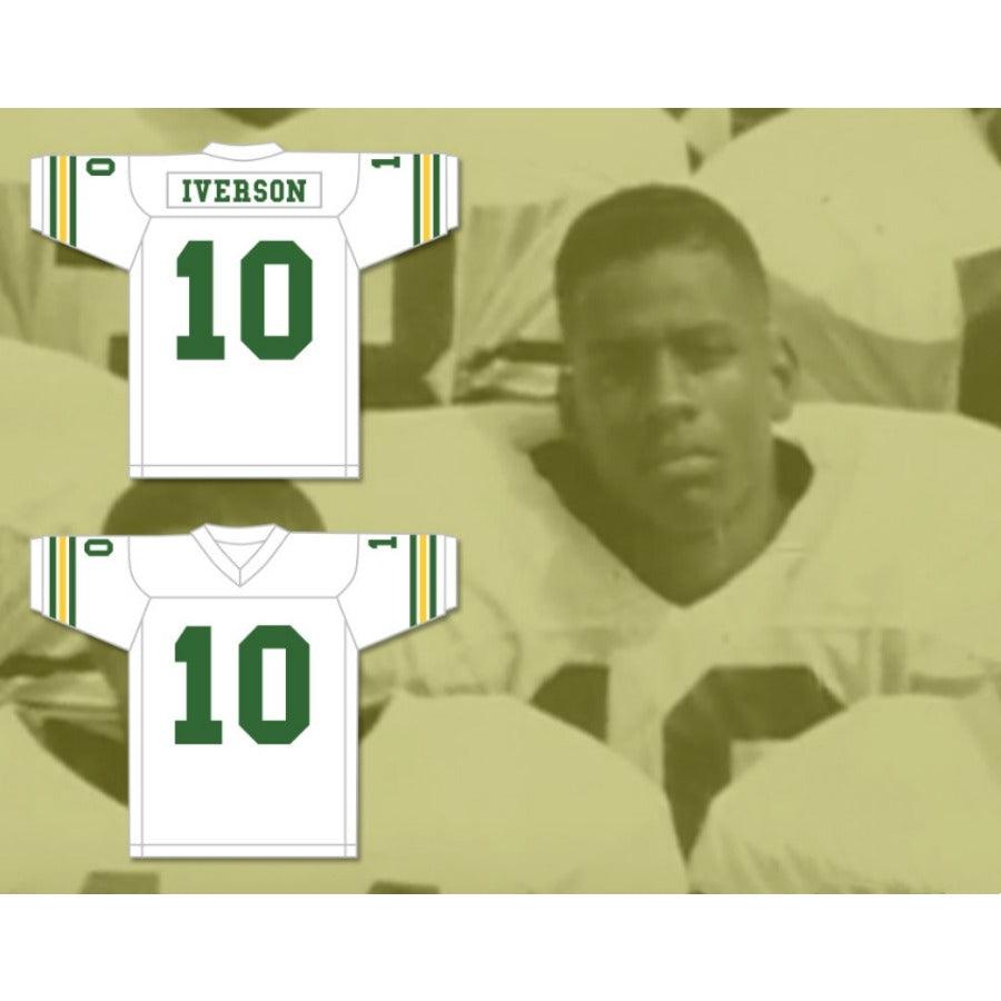 CUSTOM ANY Name Number ALLEN IVERSON 10 BETHEL HIGH SCHOOL BRUINS Football Jersey Top Stitched S-6XL