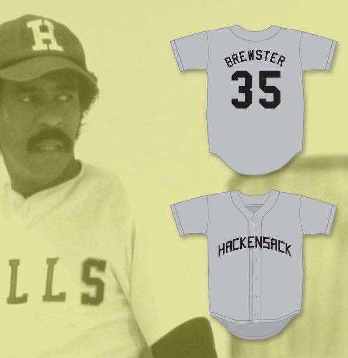 Custom Any Name Number MONTY BREWSTER 35   GRAY BASEBALL JERSEY BREWSTER'S MILLIONS Top Stitched S-6XL