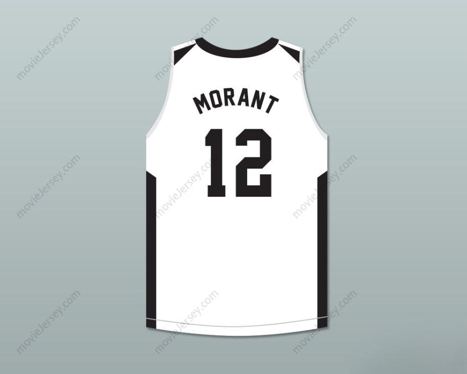 CUSTOM ANY Name Number JA MORANT 12 CRESTWOOD HIGH SCHOOL KNIGHTS WHITE BASKETBALL JERSEY 2 Top Stitched S-6XL