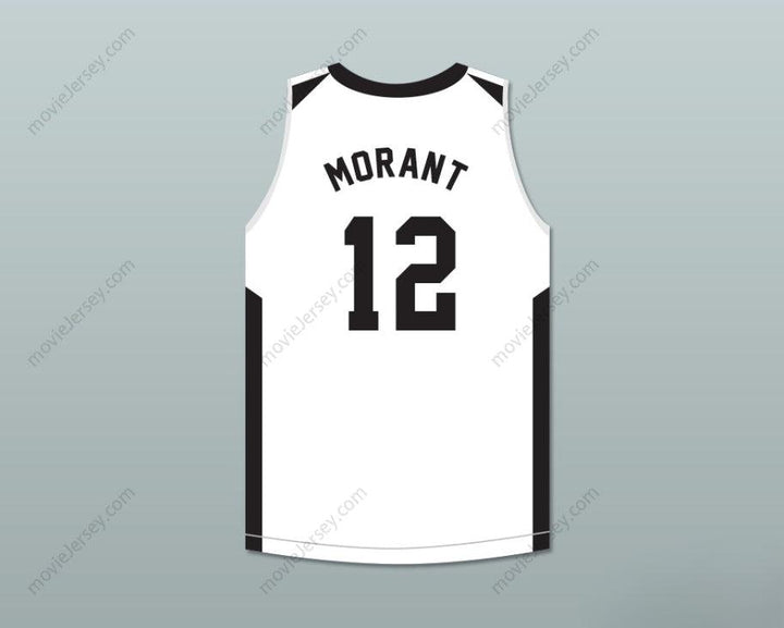 CUSTOM ANY Name Number JA MORANT 12 CRESTWOOD HIGH SCHOOL KNIGHTS WHITE BASKETBALL JERSEY 2 Top Stitched S-6XL