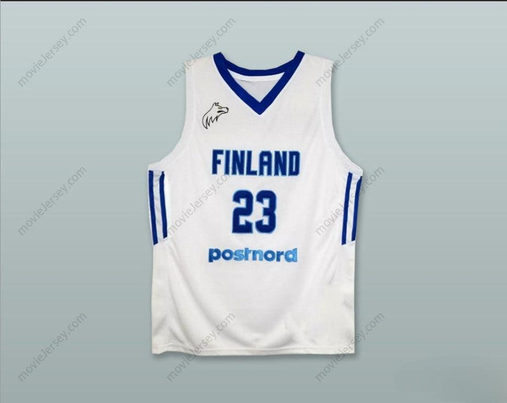 CUSTOM ANY Name Number LAURI MARKKANEN 23 FINLAND NATIONAL TEAM WHITE BASKETBALL JERSEY Top Stitched S-6XL