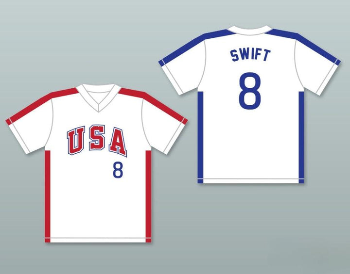 Custom Any Name Number BILL SWIFT 8 1984 USA TEAM WHITE BASEBALL JERSEY Top Stitched S-6XL