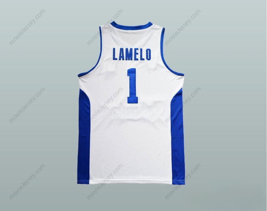 CUSTOM ANY Name Number LAMELO BALL 1 LITHUANIA VYTAUTAS WHITE BASKETBALL JERSEY Top Stitched S-6XL