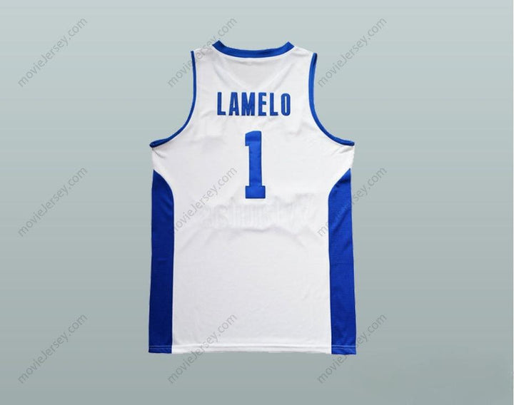 CUSTOM ANY Name Number LAMELO BALL 1 LITHUANIA VYTAUTAS WHITE BASKETBALL JERSEY Top Stitched S-6XL