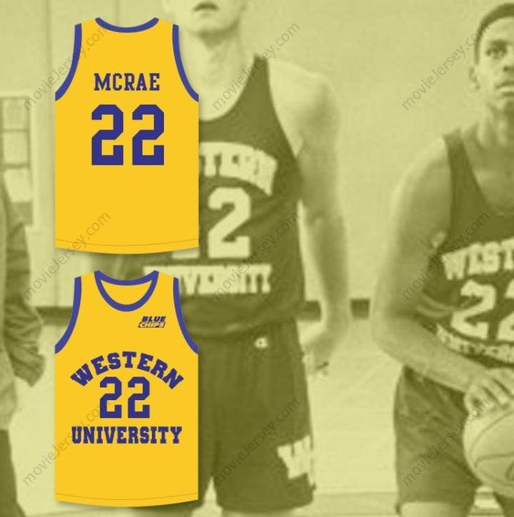 CUSTOM ANY Name Number ANFERNEE HARDAWAY BUTCH MCRAE 22   YELLOW BASKETBALL JERSEY WITH BLUE CHIPS PATCH Top Stitched S-6XL