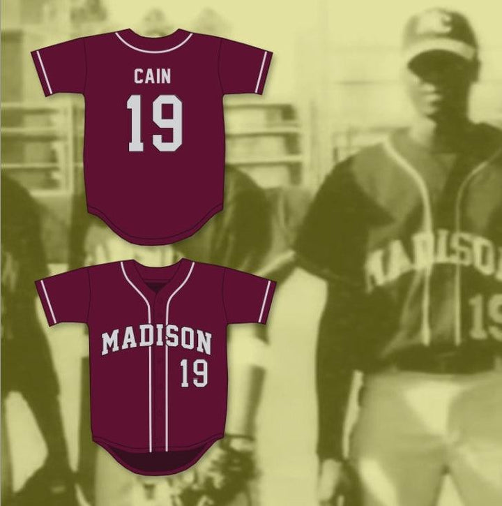 Custom Any Name Number LORENZO CAIN 19   HIGH SCHOOL COWBOYS MAROON BASEBALL JERSEY 4 Top Stitched S-6XL