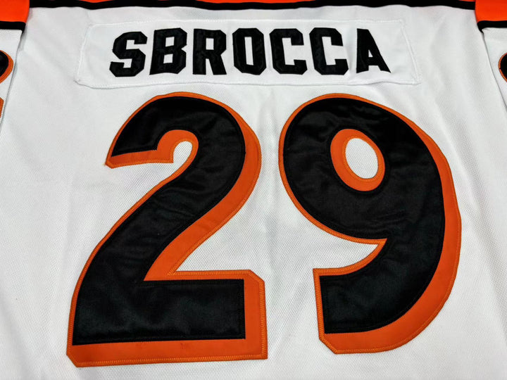 Custom Any Name Number SANDRO SBROCCA 29 SAN DIEGO GULLS WHITE HOCKEY JERSEY Top Stitched S-6XL