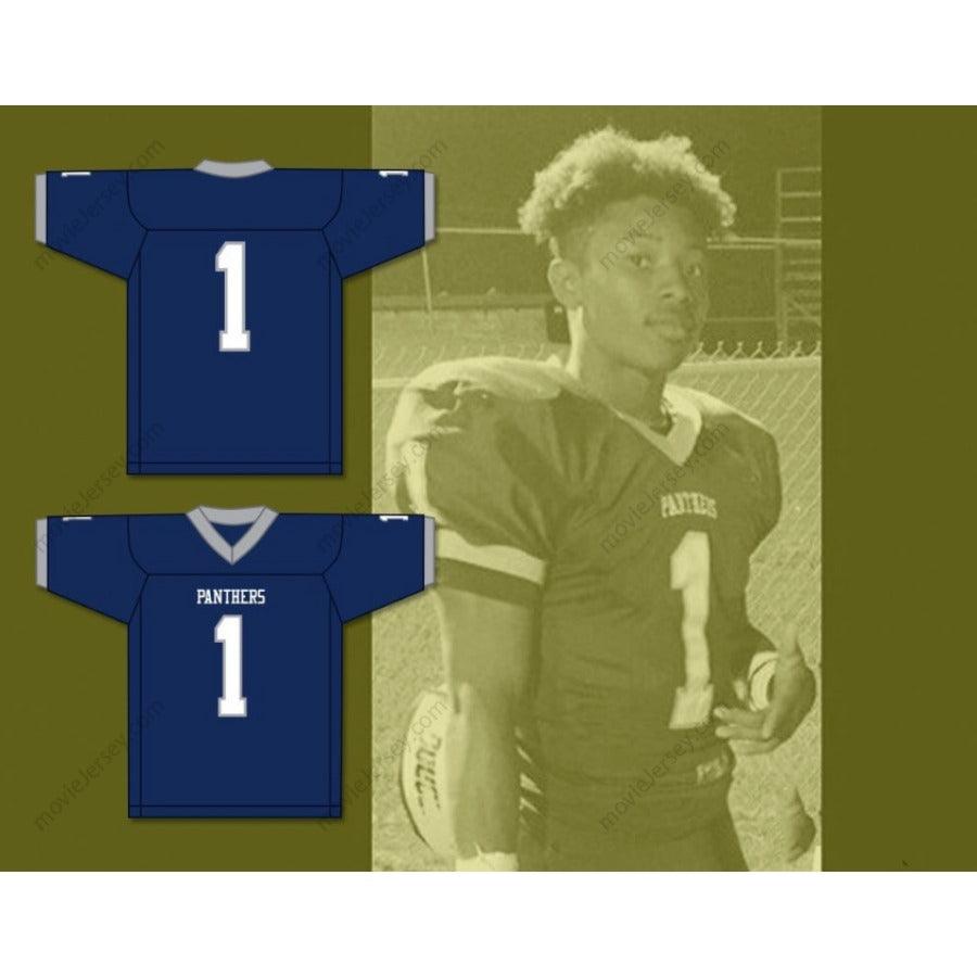 CUSTOM ANY Name NAVY BLUE KENNETH GAINWELL 1 YAZOO COUNTY HIGH SCHOOL PANTHERS FOOTBALL JERSEY Top Stitched S-6XL