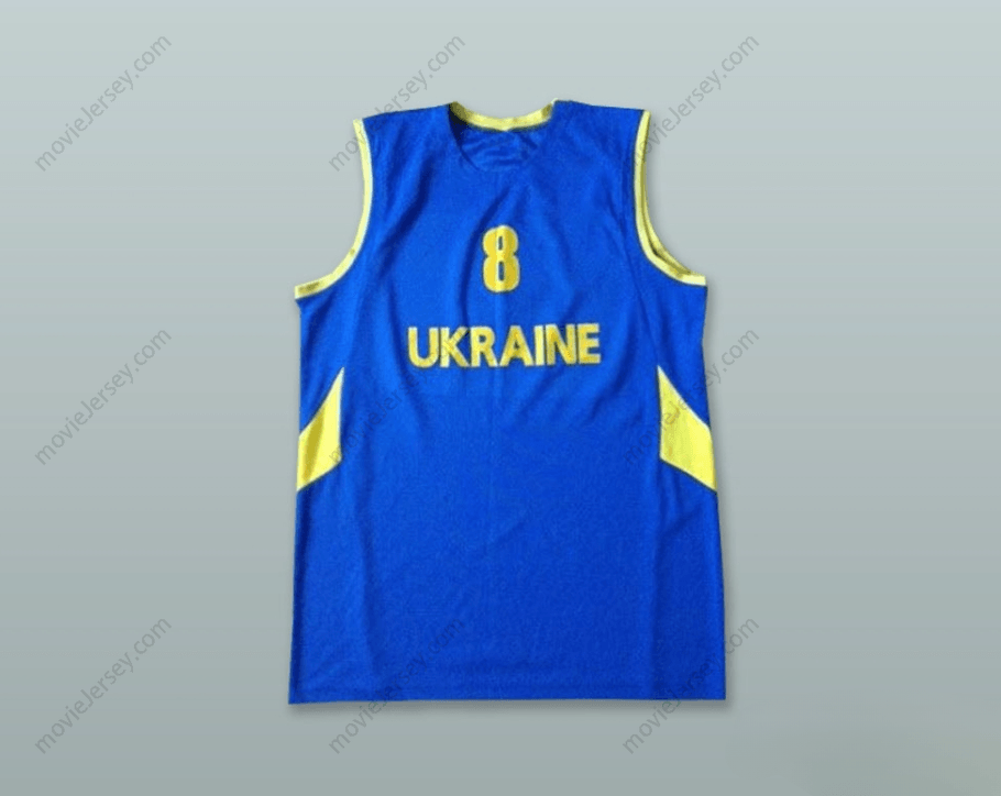 CUSTOM ANY Name Number LEBEDINTSEV 8 UKRAINE BLUE BASKETBALL JERSEY Top Stitched S-6XL