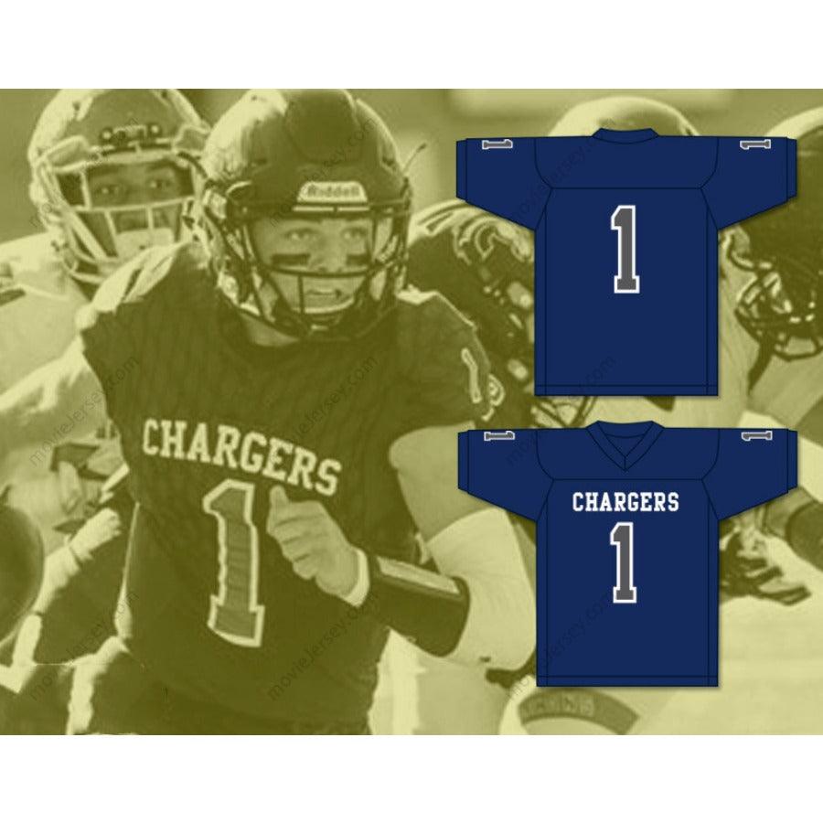 CUSTOM ANY Name Number ZACH WILSON 1 CORNER CANYON HIGH SCHOOL CHARGERS Football Jersey Top Stitched S-6XL