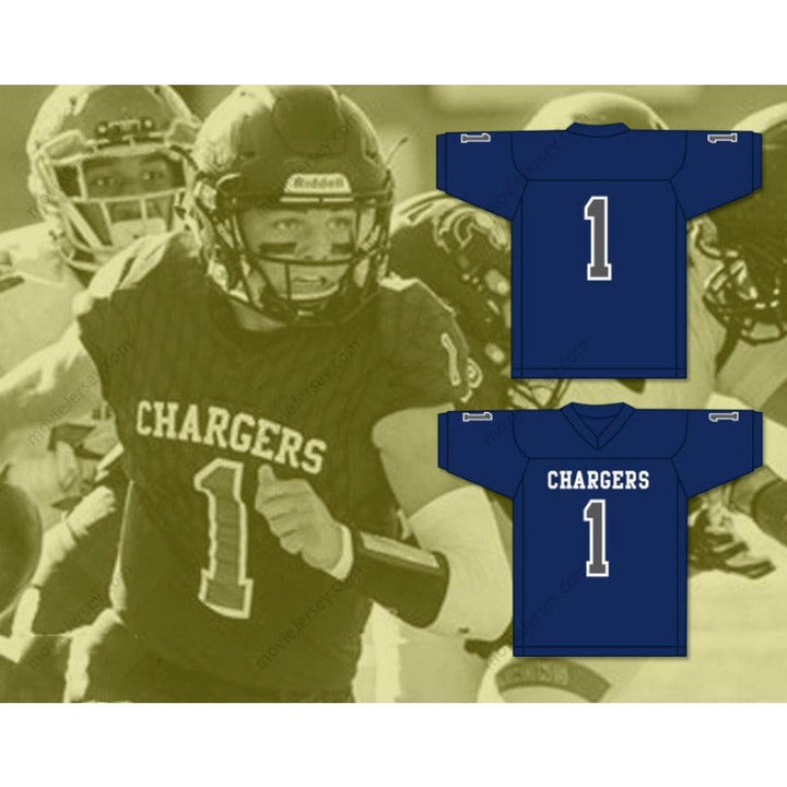 CUSTOM ANY Name Number ZACH WILSON 1 CORNER CANYON HIGH SCHOOL CHARGERS Football Jersey Top Stitched S-6XL