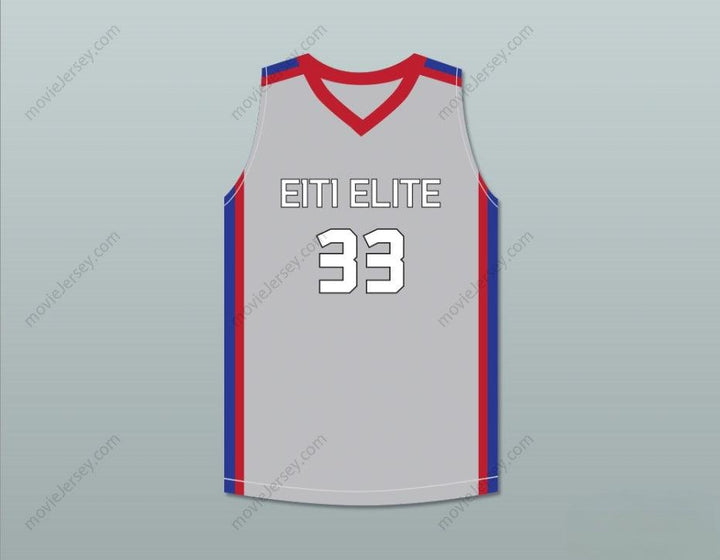 CUSTOM ANY Name Number TACKO FALL 33 EACH 1 TEACH 1 ELITE AAU GRAY BASKETBALL JERSEY 2 Top Stitched S-6XL