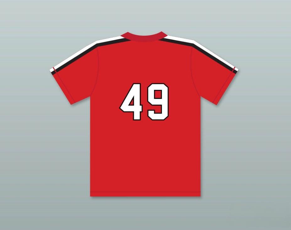 Custom Any Name Number DICK RUSTECK 49   BASEBALL JERSEY THE BATTERED BASTARDS OF BASEBALL Top Stitched S-6XL